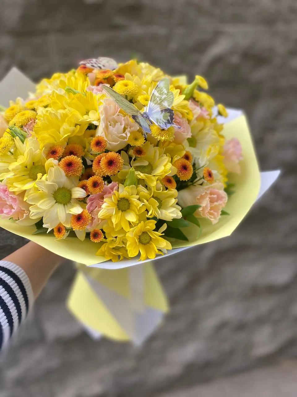 Bunch of chrysanthemums | ծաղիկներ, ծաղկեպսակներ, բույսեր Երևան